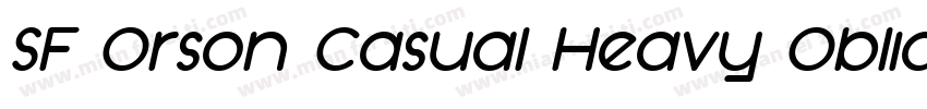 SF Orson Casual Heavy Oblique字体转换
